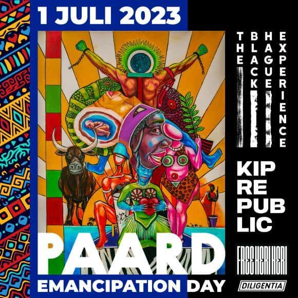 Flyer van Keti Koti in Den Haag