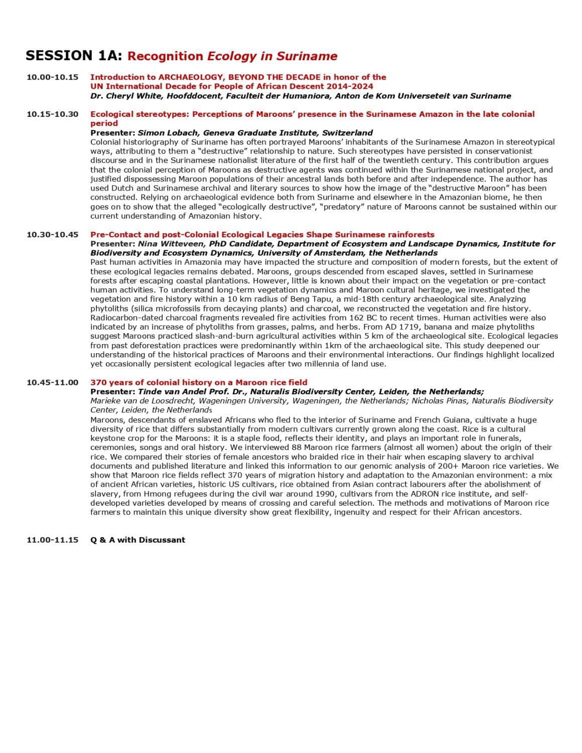 Program_Archaeology, Beyond the Decade Virtual Conference