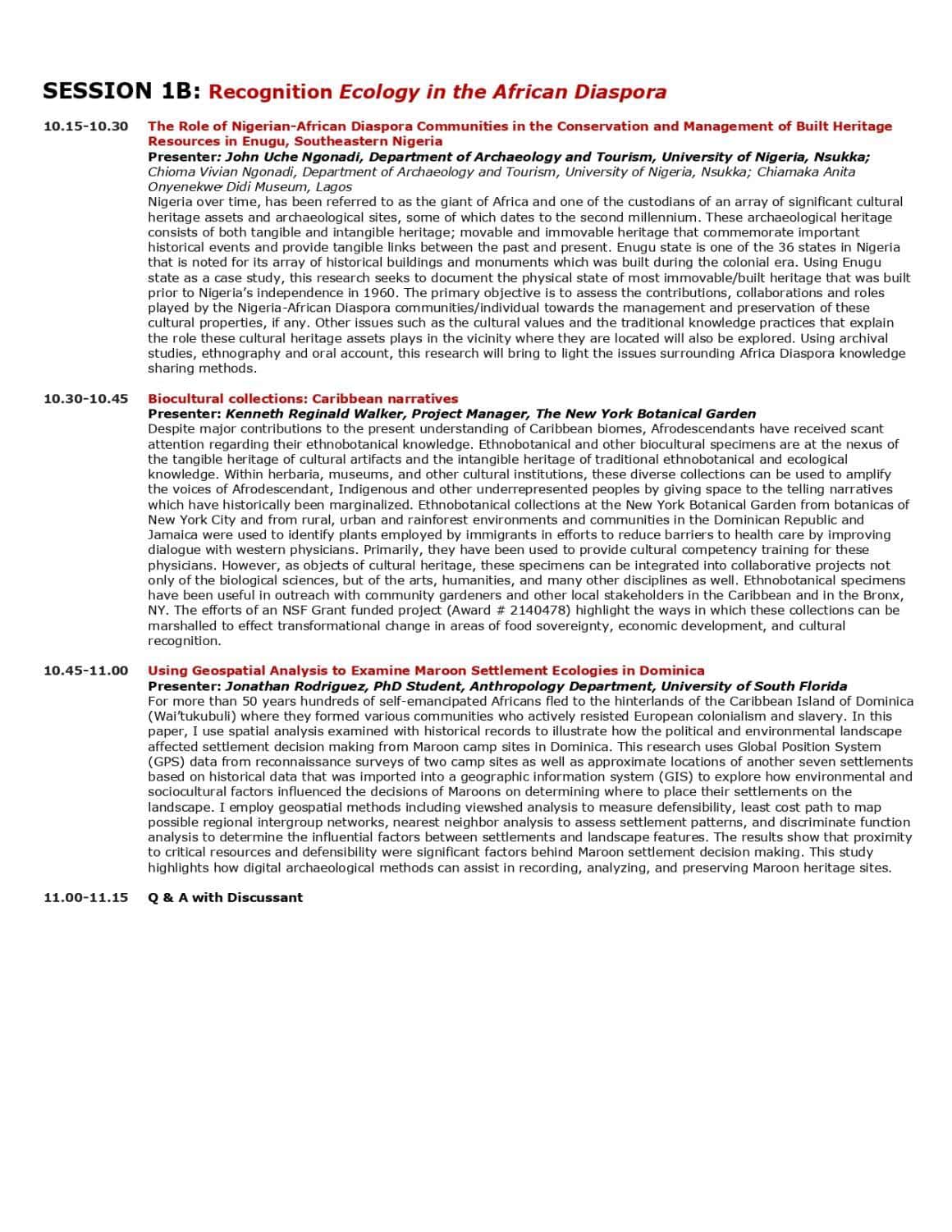 Program_Archaeology, Beyond the Decade Virtual Conference